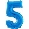Balon Grabo Cyfra 5 niebieska 66 cm
