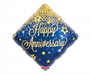 Balon diament 14", Happy Anniversary