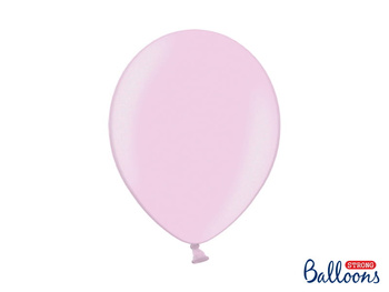 Balony metaliczne cukierkowy różowy 30 cm / 10 sztuk