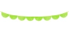 Girlanda bibułowa Frędzle, zielone jabłuszko, 3m