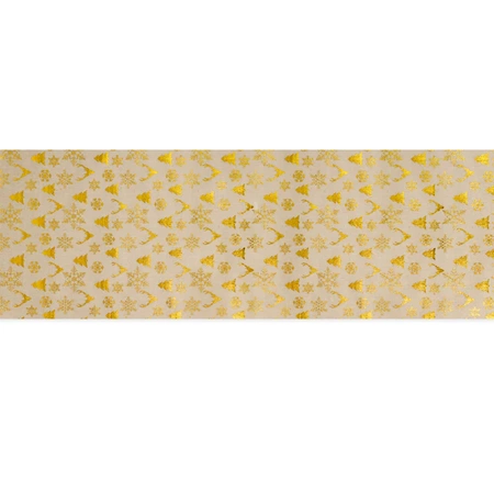 Bieżnik Boże Narodzenie beżowo-złoty 275x28cm