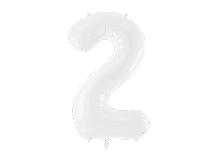 Balon foliowy 2 biały 86cm 1szt FB130-2-008