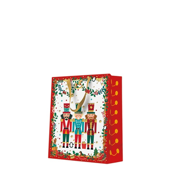 Torebka na prezenty Dziadki do orzechów, 20x25cm