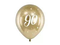 Balony Glossy 30cm, 90, złoty