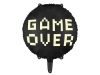  Balon foliowy Game over, 45 cm, czarny