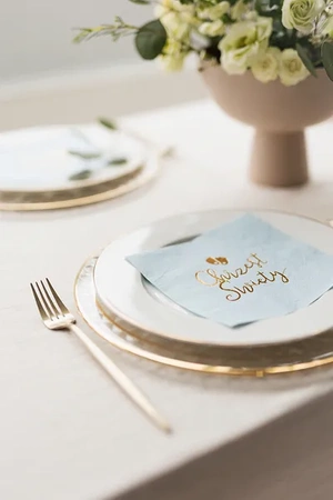 Serwetki Chrzest Święty, 33x33 cm, jasny niebieski