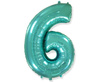 Balon foliowy, cyfry, tiffany, 85 cm
