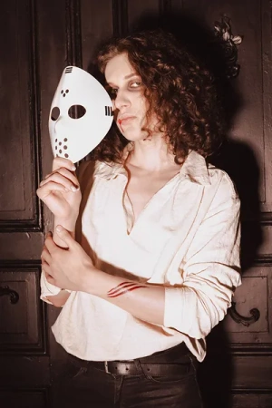 Maska Hokejowa, 20x24cm, biały