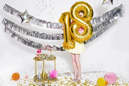 Balon foliowy Cyfra ''1'', 86cm, złoty