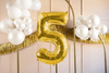 Balon foliowy Cyfra ''5', 72cm, jasny złoty