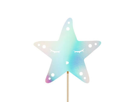 Toppery na tort Syrenka, opalizujący, 24,5cm