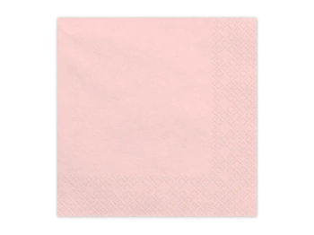 Serwetki trójwarstwowe, j. różowy, 33x33cm