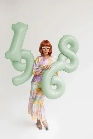 Balon foliowy Cyfra ''9", 86cm, zieleń