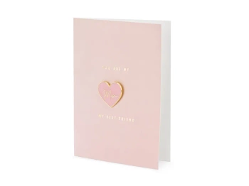 Kartka z pinem Mom, 10.5x14.8cm