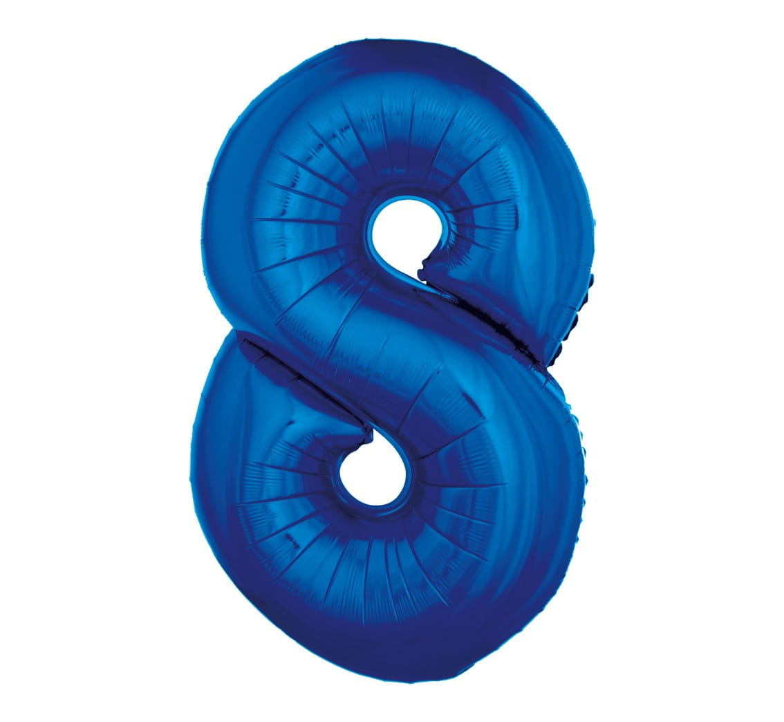 Balon foliowy 8 niebieski 85cm 1szt FG-C85N8