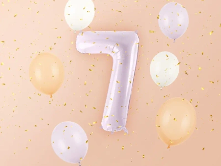 Balon foliowy Cyfra ''7", 86cm, fioletowy