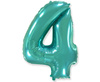 Balon foliowy, cyfry, tiffany, 85 cm