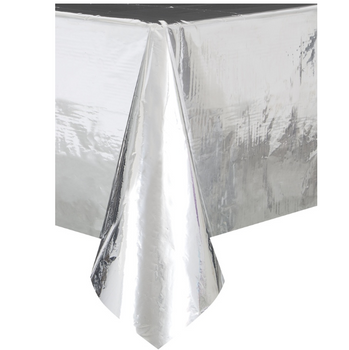 Obrus foliowy srebrny 137x274cm