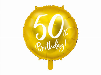 Balon okrągły 50 urodziny 45 cm