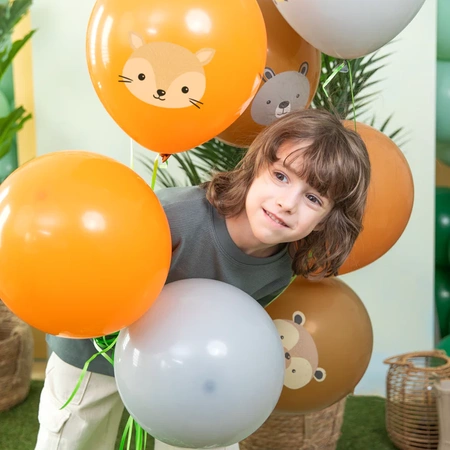 Balony Leśni przyjaciele 12cali 8szt. zestaw