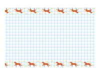 Obrus papierowy Kratka z końmi, mix, 180x120 cm