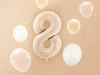Balon foliowy Cyfra ''8'', 72cm, ciemny beż
