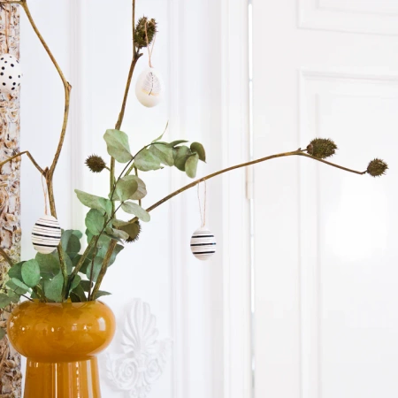 Pisanki naturalne wydmuszki biało-czarne 6szt