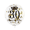 Zestaw balonów 30 urodziny z konfetti 12 cali 6szt