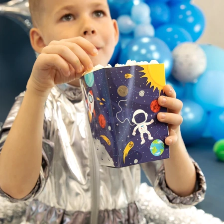 Pudełko na popcorn Kosmos 12,5x8,5cm 6szt.