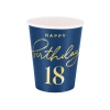 Kubek Happy Birthday 18 granatowy 220ml 6szt.