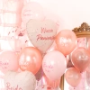 Balony biodegradowalne Bride to be rose gold z konfetti 30cm/6 szt.