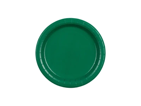 Talerzyki papierowe, ciemny zielony, 18cm