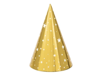 Czapeczki Gwiazdki, złoty, 16cm