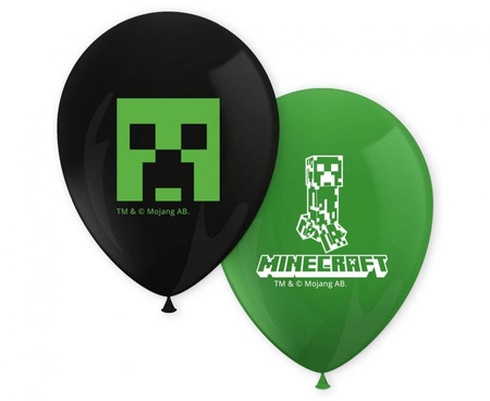 Bukiet balonów z serii Minecraft.