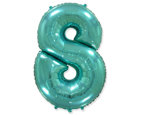 Balon foliowy, cyfry, tiffany, 85 cm