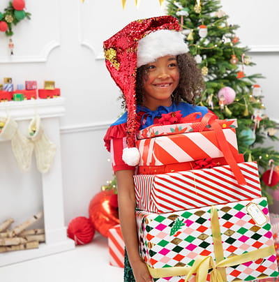 Czapka Mikołaja długa cekiny