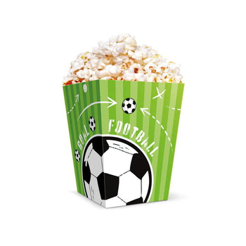 Pudełko na popcorn Football Piłka nożna 12,5x8,5cm 6szt