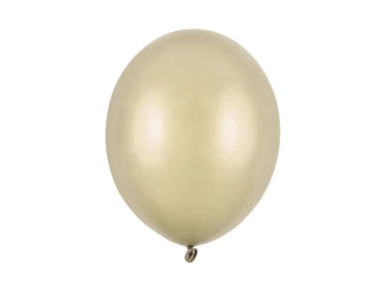 Balony metaliczne Cold Gold zimny złoty 30 cm / 10 sztuk