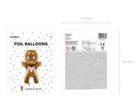 Balon foliowy Ciastek, 58x86cm, mix