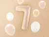 Balon foliowy Cyfra ''7'', 72cm, ciemny beż