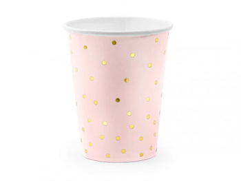 Kubeczki Kropki, jasny róż, 260ml