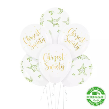 Balony Chrzest 30 cm, 6 szt.