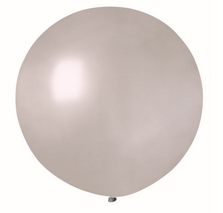 Balon gigant 80cm metalizowany srebrny