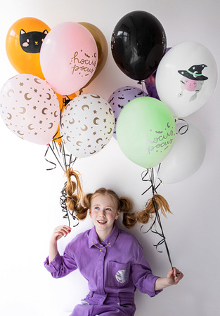 Balony gumowe na Halloween, Hocus Pocus, 2 wzory, 30 cm