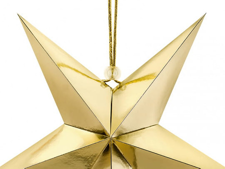 Gwiazda papierowa, 30cm, złoty