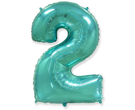 Balon foliowy, cyfry, tiffany, 85 cm