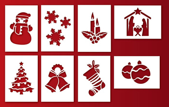 Szablon do sztucznego śniegu, 8 szt