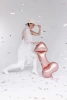 Balon foliowy Penis, 55,5x112 cm, różowe złoto