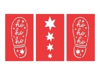 Dekoracja świąteczna - ślady Mikołaja, 16.5x27.5 cm, mix