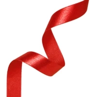 Tasiemka satynowa, czerwony, 12mm/25m